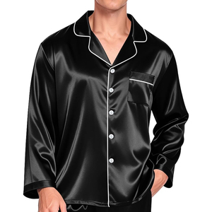 Ensemble de pyjama en satin à manches longues pour hommes, produit très vendu, pyjama long pour hommes, prix avantageux - Product Image 6