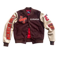 Veste universitaire de baseball personnalisé de haute qualité vintage hiver automne hommes toile brodée style élégant design de rue principale