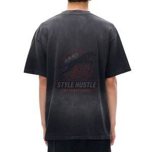 T-shirt personnalisé au design unique effet délavé par le soleil Nouveauté T-shirts effet délavé par le soleil Grandes tailles T-shirts effet délavé par le soleil à séchage rapide - Product Image 3