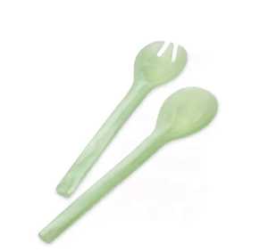 Unique Double Shaded Resin Salad Server Non-Toxic Kitchen <b>Tool</b> Wood Salad Utensils for Home and Hotel Cooking <b>Tool</b> Accessories - Product Image 5