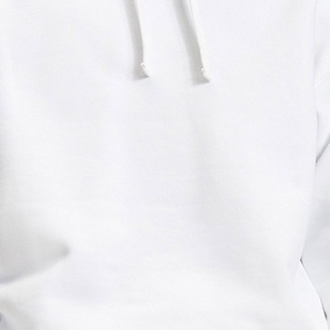 <b>Men's</b> White Hooded Sweatshirt Regular Fit 100% Cotton French Terry Casual <b>Pullover</b> with Pocket Autumn Wear - Product Image 5