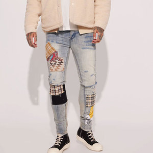 <b>Baggy</b> fit breathable Top Quality OEM Cargo Pockets <b>Trousers</b> <b>Baggy</b> Acid Washed Pants <b>Men's</b> Vintage Denim Jeans for <b>Men</b> - Product Image 5