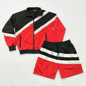 Custom <b>Camo</b> Full Zip Printed Plus Size Unisex <b>Jacket</b> Jogger Short Set 2pc Sport Patchwork Nylon Windbreaker Tracksuit - Product Image 1