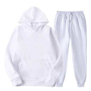Conjunto Deportivo de Invierno Unisex de Alta Calidad, con Logotipo Personalizado Impreso, 100% Poliéster Transpirable, Sudadera con Capucha Informal, 2 en 1 - Product Image 1