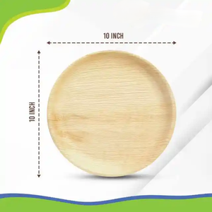 Plaque biodégradable de plaque jetable ronde de feuille de palmier de 10 pouces sans produits chimiques pour les fêtes - Product Image 5