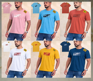เสื้อยืดโอเวอร์ไซส์ พลัสไซส์ ลำลอง พิมพ์ลายโลโก้ทั้งตัว ผู้ชาย ผ้าฝ้าย 100% เสื้อยืดสั่งทำ สตรีทแวร์ พิมพ์ลายไล่เฉดสี แขนสั้น - Product Image 5