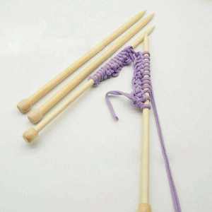 Agujas de Tejer Ovaladas de Bambú Hechas a Mano, Ecológicas, Estilo Minimalista, y Varillas para Hilos (11.5cm) - Product Image 6