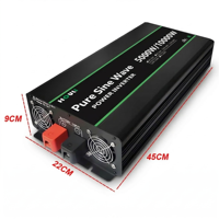 Convertisseur de puissance à onde sinusoïdale pure HOULI 10000W monophasé 50/60Hz, DC 12V-48V AC 110V-220V, efficacité 90%, solaire, voiture, appareils électroménagers