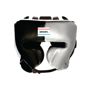 Custom Made Factory Manufacture Genuine Cowhide Leather Boxing Set Professional Pro Punching Silver & Black Printed Boxing Set - Product Image 3