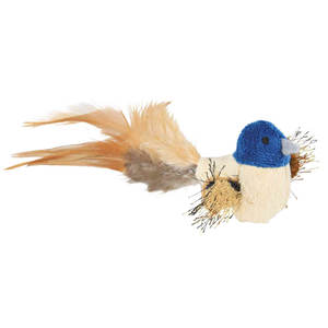 Juguete de Peluche de Pájaro de 8 cm con Plumas y Hierba Gatera, Juguete Interactivo y de Movimiento para Mascotas - Product Image 1