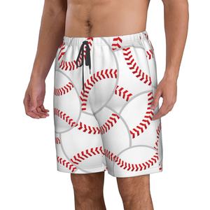 Men's High Street Style Eco-Friendly Quick-Dry <b>Sports</b> <b>Shorts</b> Fully Custom Solid Pattern Baseball <b>Shorts</b> Elastic Digital Printing - Product Image 5