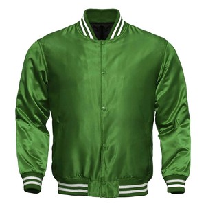 Veste unisexe en satin tricoté avec col et poignets côtelés, logo brodé personnalisé de haute qualité, 100 % polyester, sur mesure. - Product Image 4