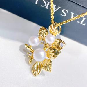 Collier de perles Sakura romantique de haute qualité, tailles dégradées 4-5-6, bijou pendentif tendance pour le travail - Product Image 4