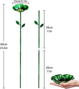 Bebedero para pájaros de metal con etiqueta privada para decoración de jardín exterior y actividades de bebederos para pájaros, comodidad diaria por la mañana - Product Image 5