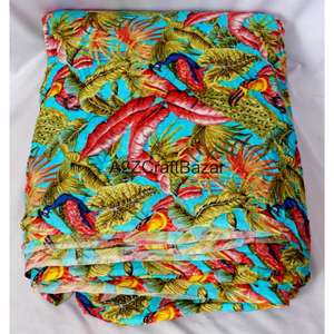 ผ้าฝ้ายทอเนื้อนุ่ม ระบายอากาศได้ดี น้ำหนักเบา แห้งเร็ว เป็นมิตรต่อสิ่งแวดล้อม 100% ลายพิมพ์บล็อกอินเดียด้วยมือ ลายดอกไม้ สำหรับผู้หญิง - Product Image 2