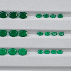 Pierres d'onyx vertes naturelles facettées de forme ovale, taille haute, polies, de 3x4 mm à 10x14 mm, pierres précieuses en vrac, toutes tailles calibrées disponibles - Product Image 3