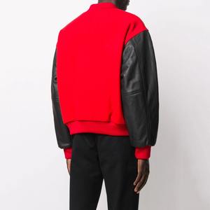 Blouson universitaire à capuche surdimensionné pour homme, style urbain, en toile 100% laine, tendance - Product Image 4