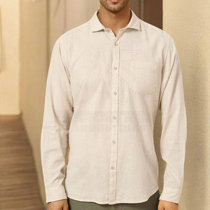 Chemises boutonnées en coton 100% doux, respirantes, légères, infroissables, écologiques, coupe confortable, pour un usage quotidien, pour hommes - Product Image 3