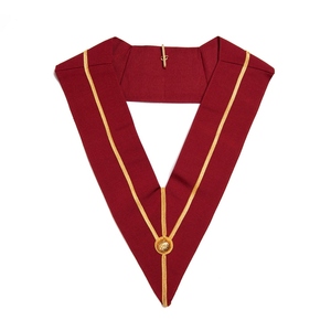 Collier d'officier de l'arche royale, insignes maçonniques de qualité supérieure, collier d'officier de chapitre cérémoniel brodé de fils d'or, écharpe - Product Image 1