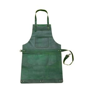 Overol de Trabajo Unisex de Cuero Genuino HARAZ INTERNATIONAL, Verde, con Tirantes Ajustables, Resistente a la Abrasión, Diseño Reforzado - Product Image 4