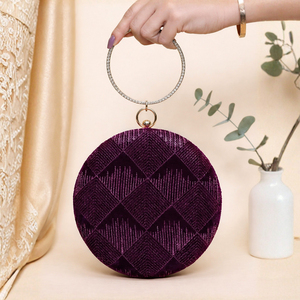 Wine Embroidered Clutch Bag Luxury Wedding Evening <b>Handbag</b> for Women Occasions - Product Image 1