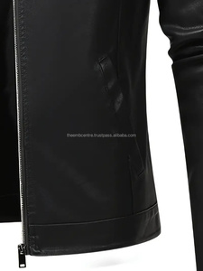 Nouveauté Veste en cuir personnalisée à la mode pour hommes Nouveau style 2024 Vente directe d'usine Veste en cuir pour hommes - Product Image 6