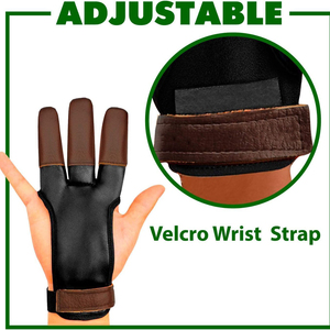 Guante de tiro con arco con puntas de dedos reforzadas para mayor durabilidad y liberación suave para un éxito en el tiro al blanco con precisión - Product Image 4