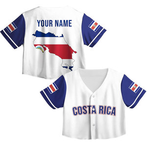 Maillot de baseball personnalisé pour femme avec nom, numéro et logo, 100 % polyester, impression par sublimation - Product Image 1