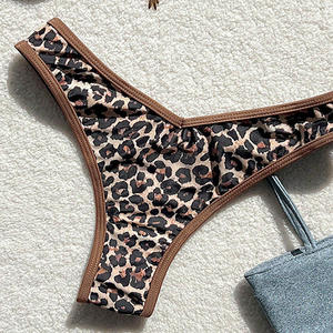 2026 Sexy Leopard Print Open-Back One-Piece Swimsuit Women's High-End Beach Spa Spandex Lining High Elasticity European Chest - Product Image 5