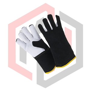 Grain Leather Palm MIGMAG Welding Gloves Anti-Vibration <b>7</b> oz 14 Inch Heat- <b>Fire</b>-Resistance Smooth Texture Tear-Resistant - Product Image 4