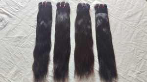100% Natural Indian Human Hair Wavy Extensions Raw Virgin Hair Natural Black Soft and Tangle Free for Wholesale Export - Product Image 1