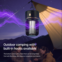 Oplaadbare LED Retro Dual-Purpose elektrische schokzuigende muggenlamp Waterdichte draagbare campinglantaarns voor binnen