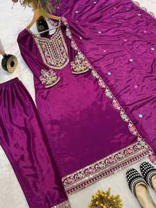 Conjunto de Salwar Kameez de Seda Georgette Festivo 2026, Bordado con Espejos y Gota Patti, Diseño de Alta Costura Pakistaní para Bodas y Fiestas, Color Rosa - Product Image 4