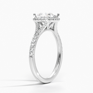 Anillo BOJ 0104 con Corte Princesa, Plata 925, Halo de Piedras, Engaste de Puntas, Anillo Solitario con Diamante de 2ct, Color D, VVS1, Moissanita, Certificado GRA - Product Image 2