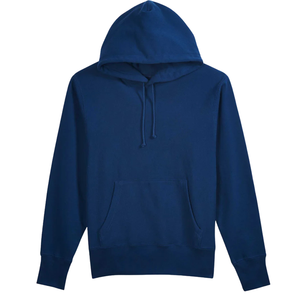 New <b>Men's</b> <b>Navy</b> Blue Hooded Sweatshirt Regular Fit Cotton <b>Fleece</b> Casual Autumn Wear Pocket Design Knitted Plain Dyed - Product Image 1
