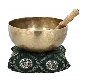 Bol chantant en alliage de bronze poli, gravé, design moderne antique traditionnel, couleur personnalisée, méditation, décoration intérieure, son - Product Image 4