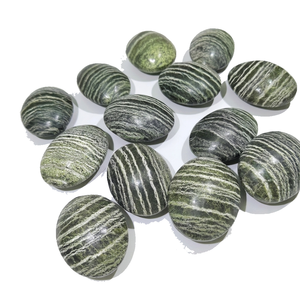Pierre de palmier Zebara verte de haute qualité, pierre naturelle, pierre de guérison, galet sculpté en quartz, agate, cristal, pierres de palmier - Product Image 3