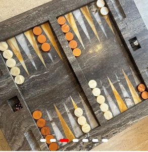 Juego de backgammon de mármol, tablero de backgammon de lujo, juego de backgammon de ónix, tablero de backgammon de piedra, juego de backgammon premium, hecho a mano - Product Image 5