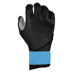 Gants de frappe en cuir noir et bleu, rembourrés, à enfiler, unisexes, pour adultes, entraînement - Product Image 3