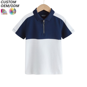 Chemises polo d'été pour enfants, garçons et filles, en polyester/coton, tissu 220g, respirant, écologique, séchage rapide, manches courtes, logo personnalisé - Product Image 5