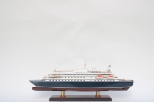 แบบจำลองเรือสำราญไม้ SeaDream II ทำมือ - ของตกแต่งบ้านและสำนักงานสุดหรูหรา ขนาดเท่าของจริง - Product Image 1