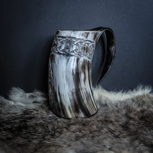 Natural Horn Vinking Drinking Horn Mug-Eco-Friendly Lightweight Polished American Style for Wine <b>Beer</b> Parties Weddings 2026 - Product Image 5