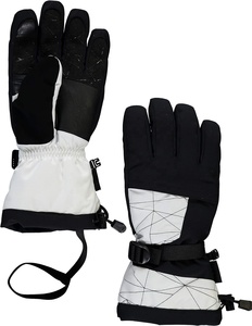 <b>Ski</b> <b>Gloves</b> Full Finger Black <b>White</b> PU Leather Thermal Insulated Adjustable Wrist Strap Unisex Winter Outdoor - Product Image 4