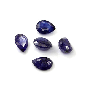 Saphirs bleus naturels de Bangkok, taille poire calibrée 8x10mm, pierres précieuses de saphir bleu naturel facettées pour la création de bijoux - Product Image 1
