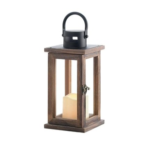 Nouvelle arrivée : lanterne à bougie en bois et métal, lanterne suspendue pour la maison, mariage, Noël, décoration lumineuse, taille personnalisée - Product Image 3