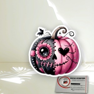 Palette carrée en acrylique pour extensions de cils, motif tête de mort en sucre rose et noir, forme ronde, outil de beauté pour Halloween - Product Image 6
