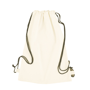 Mochila Azul de Lona con Cordón, Bolsillos Laterales de Malla con Rayas Blancas, Bolsillo con Cremallera, Bolsa Deportiva de 30-40L, Sublimación Personalizada - Product Image 1