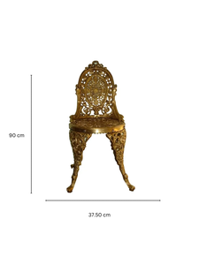 Antique <b>Gold</b> Cast Aluminum Realistic Modern Durable Handmade Decorative Chair Royal Throne Restaurant Furniture Decoration - Product Image 2