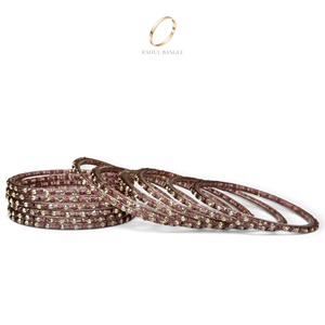 Fashion Jewelry Kashmiri Purple Wine Raindrop Glass Bangles Crystal Zircon Stones for Women Wedding <b>Wardrobe</b> Collection - Product Image 4