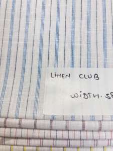 Tissu en lin et coton, rayures, poly-coton, largeur 58, pour hommes et femmes, à prix abordable - Product Image 6